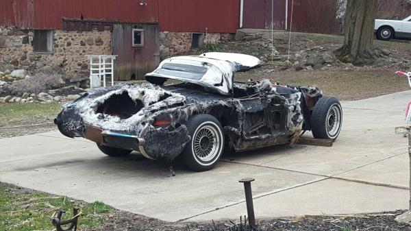 1957 Chevy Corvette Convertible Fuel Injected Project Parts Fire Recovery